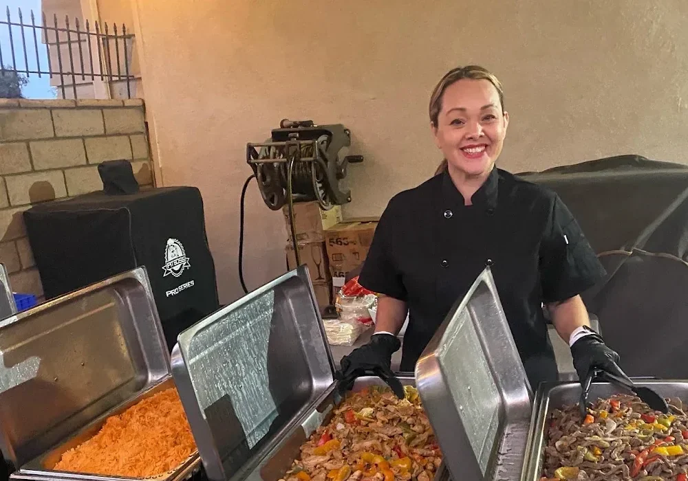 Jessica Serving Catering Buffet