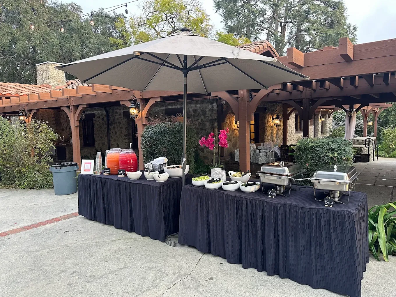 Professional taco catering buffet